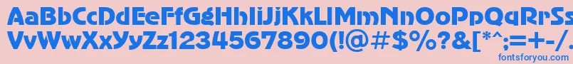 Advergothicctt Font – Blue Fonts on Pink Background