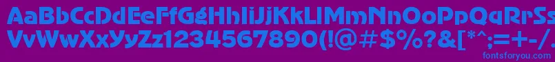 Advergothicctt Font – Blue Fonts on Purple Background