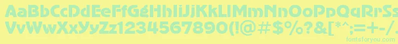 Advergothicctt Font – Green Fonts on Yellow Background