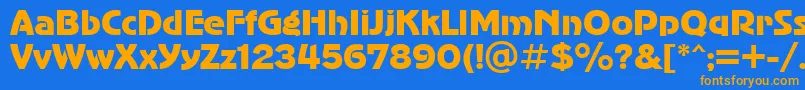 Advergothicctt Font – Orange Fonts on Blue Background