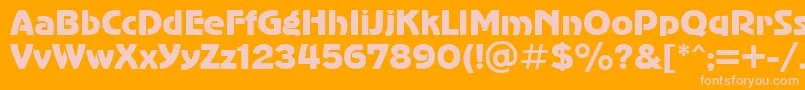 Advergothicctt Font – Pink Fonts on Orange Background