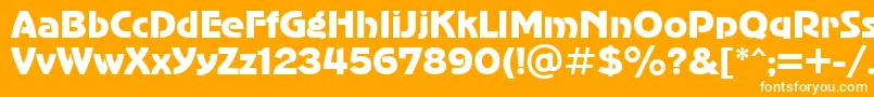 Advergothicctt Font – White Fonts on Orange Background
