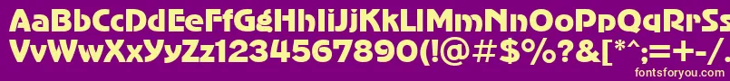 Advergothicctt Font – Yellow Fonts on Purple Background