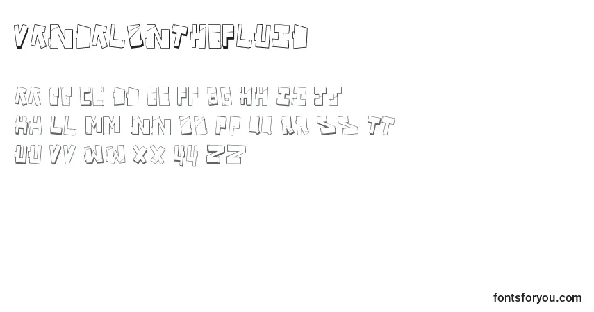 Шрифт VandalOnTheFluid – алфавит, цифры, специальные символы