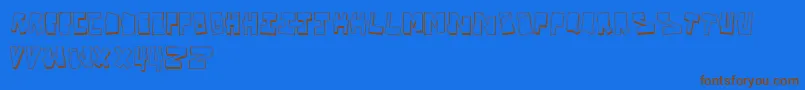 VandalOnTheFluid Font – Brown Fonts on Blue Background