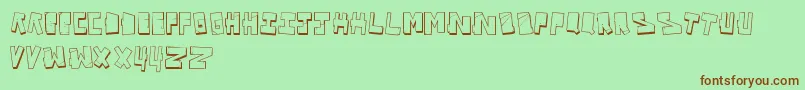 VandalOnTheFluid Font – Brown Fonts on Green Background