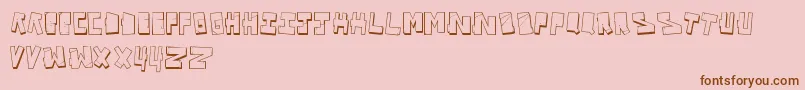VandalOnTheFluid Font – Brown Fonts on Pink Background