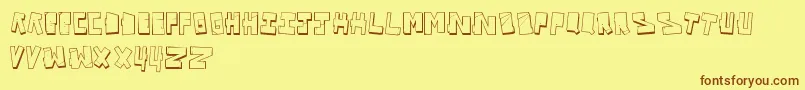 VandalOnTheFluid Font – Brown Fonts on Yellow Background