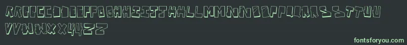 VandalOnTheFluid Font – Green Fonts on Black Background