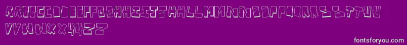 VandalOnTheFluid Font – Green Fonts on Purple Background