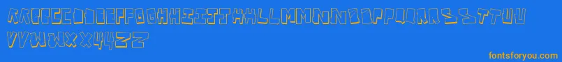 VandalOnTheFluid Font – Orange Fonts on Blue Background