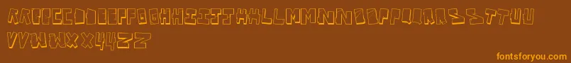 VandalOnTheFluid Font – Orange Fonts on Brown Background