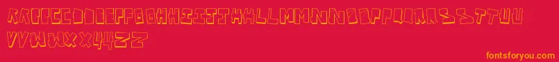 VandalOnTheFluid Font – Orange Fonts on Red Background