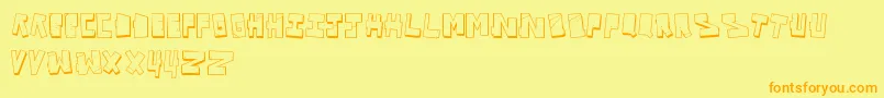 VandalOnTheFluid Font – Orange Fonts on Yellow Background