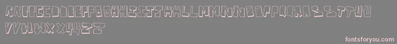 VandalOnTheFluid-Schriftart – Rosa Schriften auf grauem Hintergrund