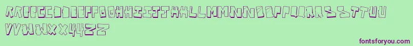 VandalOnTheFluid Font – Purple Fonts on Green Background
