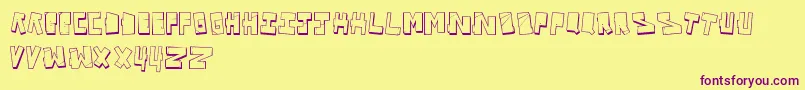 VandalOnTheFluid Font – Purple Fonts on Yellow Background