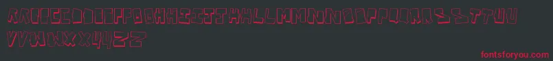 VandalOnTheFluid-Schriftart – Rote Schriften auf schwarzem Hintergrund