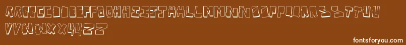 VandalOnTheFluid Font – White Fonts on Brown Background