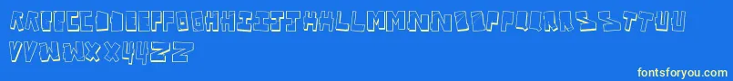 VandalOnTheFluid Font – Yellow Fonts on Blue Background