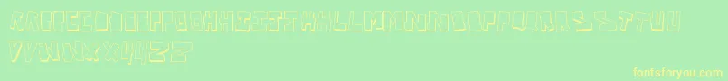 VandalOnTheFluid Font – Yellow Fonts on Green Background