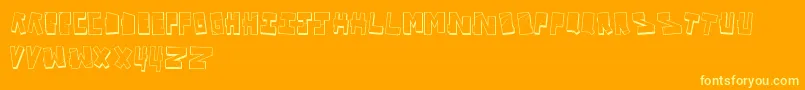 VandalOnTheFluid Font – Yellow Fonts on Orange Background