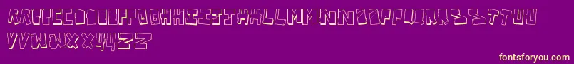 VandalOnTheFluid Font – Yellow Fonts on Purple Background