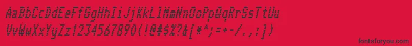 Police TelidonCdBoldItalic – polices noires sur fond rouge