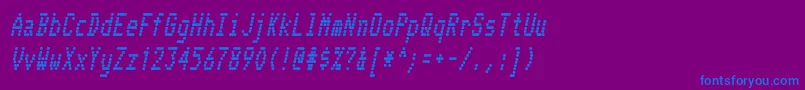 TelidonCdBoldItalic Font – Blue Fonts on Purple Background