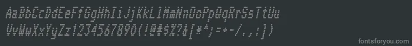 Шрифт TelidonCdBoldItalic – серые шрифты на чёрном фоне