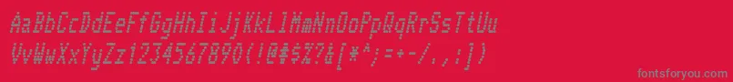 TelidonCdBoldItalic Font – Gray Fonts on Red Background