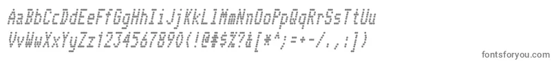 フォントTelidonCdBoldItalic – 白い背景に灰色の文字