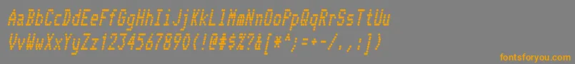 Шрифт TelidonCdBoldItalic – оранжевые шрифты на сером фоне