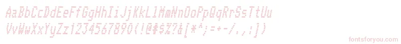 TelidonCdBoldItalic-Schriftart – Rosa Schriften auf weißem Hintergrund