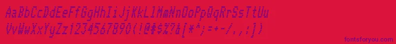 TelidonCdBoldItalic-Schriftart – Violette Schriften auf rotem Hintergrund
