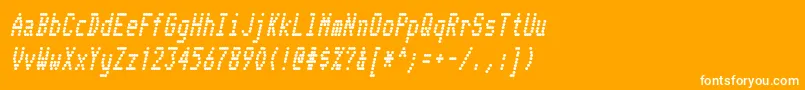 TelidonCdBoldItalic Font – White Fonts on Orange Background