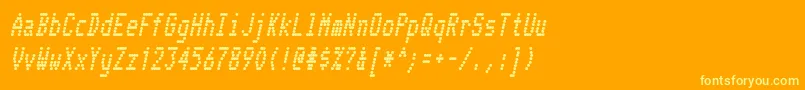 TelidonCdBoldItalic Font – Yellow Fonts on Orange Background