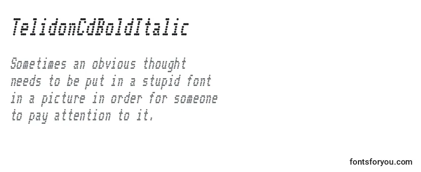 TelidonCdBoldItalic Font