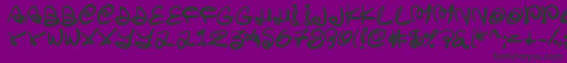 Swirlstory Font – Black Fonts on Purple Background