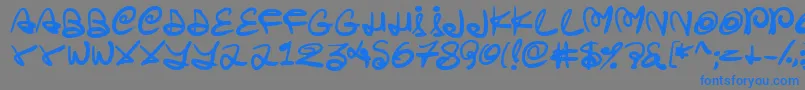 Swirlstory Font – Blue Fonts on Gray Background