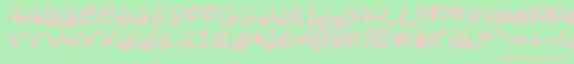 Swirlstory Font – Pink Fonts on Green Background