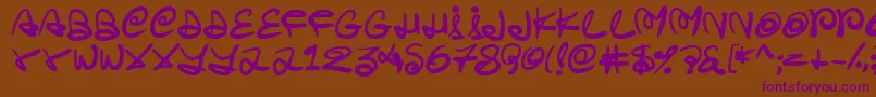 Swirlstory Font – Purple Fonts on Brown Background