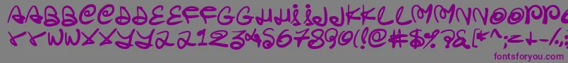 Swirlstory Font – Purple Fonts on Gray Background