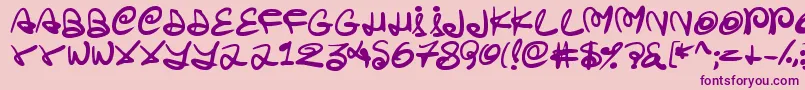 Swirlstory Font – Purple Fonts on Pink Background