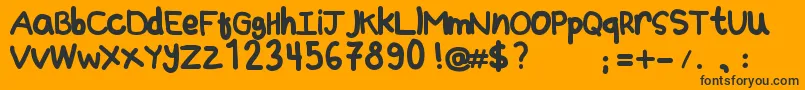 BeriberusweetieNormal Font – Black Fonts on Orange Background