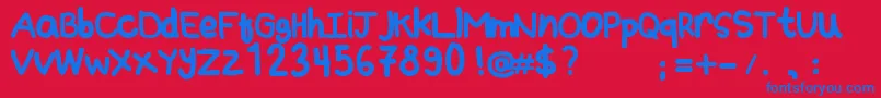 BeriberusweetieNormal Font – Blue Fonts on Red Background