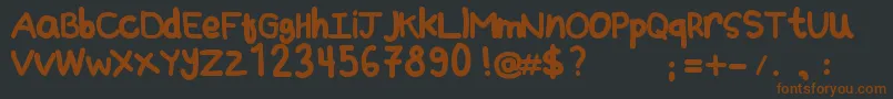 BeriberusweetieNormal Font – Brown Fonts on Black Background