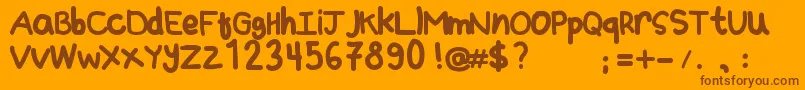 BeriberusweetieNormal Font – Brown Fonts on Orange Background