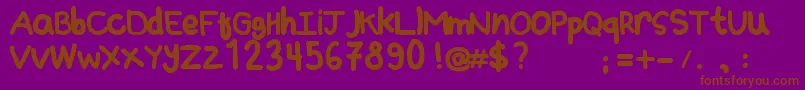 BeriberusweetieNormal Font – Brown Fonts on Purple Background