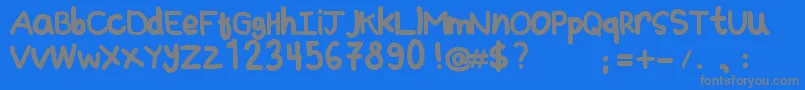 Шрифт BeriberusweetieNormal – серые шрифты на синем фоне